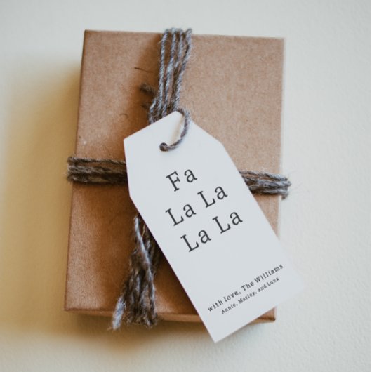 Moderne Boho Fa La La La Familie Cadeau Labels Cadeaulabel