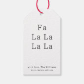 Moderne Boho Fa La La La Familie Cadeau Labels Cadeaulabel (Voorkant)
