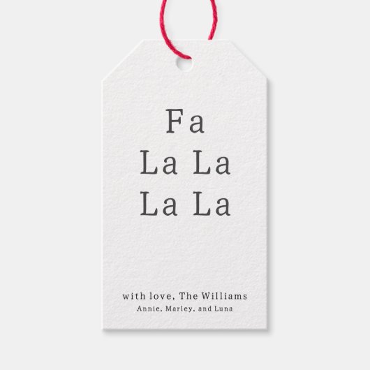 Moderne Boho Fa La La La Familie Cadeau Labels Cadeaulabel (Voorkant)