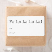 Moderne Boho Fa La La La La! Rechthoekig geschenk Etiket (Insitu)