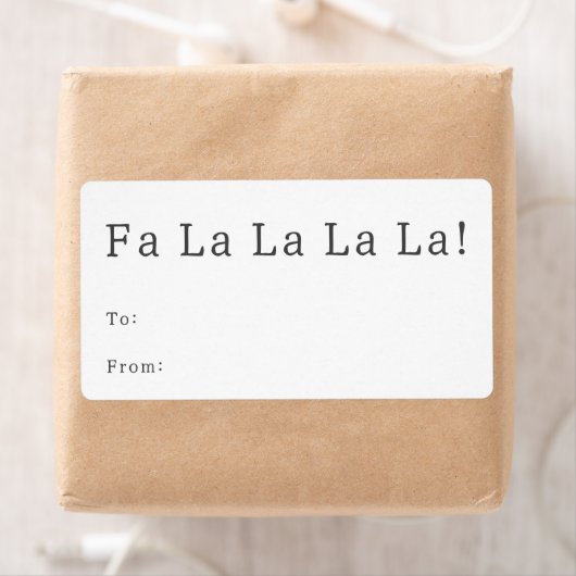 Moderne Boho Fa La La La La! Rechthoekig geschenk Etiket (Insitu)