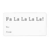 Moderne Boho Fa La La La La! Rechthoekig geschenk Etiket (Voorkant)