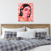 Moderne boho feministische minimalistische kunst canvas afdruk (Insitu (Slaapkamer))