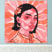 Moderne boho feministische minimalistische kunst canvas afdruk (Insitu (Houten vloer))