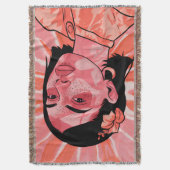 Moderne boho feministische minimalistische kunst deken (Voorkant Verticaal)