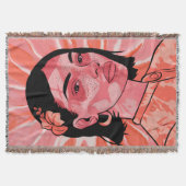 Moderne boho feministische minimalistische kunst deken (Voorkant)