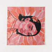 Moderne boho feministische minimalistische kunst wandkleed (Voorkant (horizontaal))