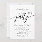 Moderne Boho Fijne Eind Feest Reception Party Kaart (Voorkant)