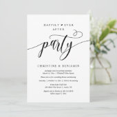 Moderne Boho Fijne Eind Feest Reception Party Kaart (Staand voorkant)