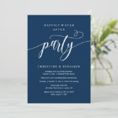 Moderne Boho Fijne Eind Feest Reception Party Kaart (Staand voorkant)