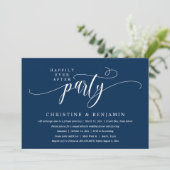 Moderne Boho Fijne Eind Feest Reception Party Kaart (Staand voorkant)
