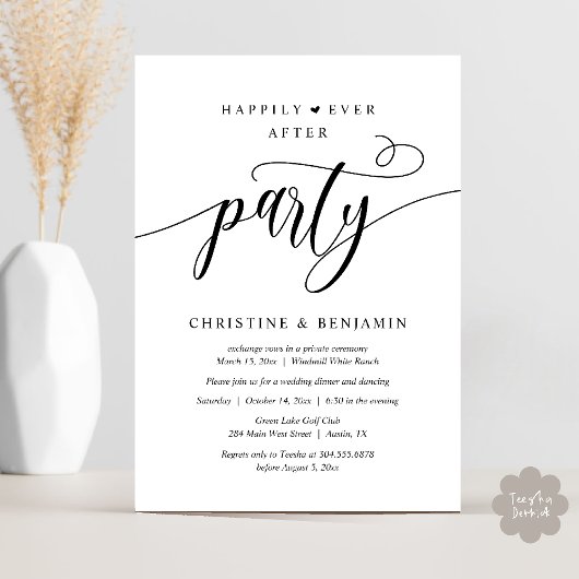 Moderne Boho Fijne Eind Feest Reception Party Kaart