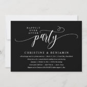 Moderne Boho Fijne Eind Feest Reception Party Kaart (Voorkant)