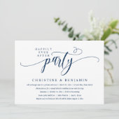 Moderne Boho Fijne Eind Feest Reception Party Kaart (Staand voorkant)