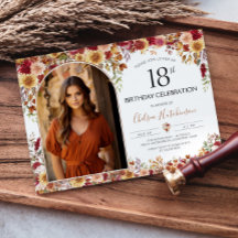 Moderne Boho Floral 18e Verjaardagsfeestfoto