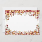 Moderne Boho Floral 30e verjaardag Party Foto Kaart (Achterkant)