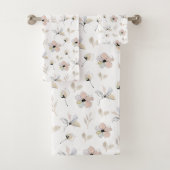Moderne Boho Floral Design Handdoek Set (Insitu)