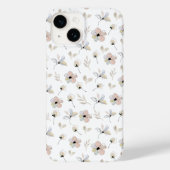 Moderne Boho Floral Design iPhone Case (Achterkant)