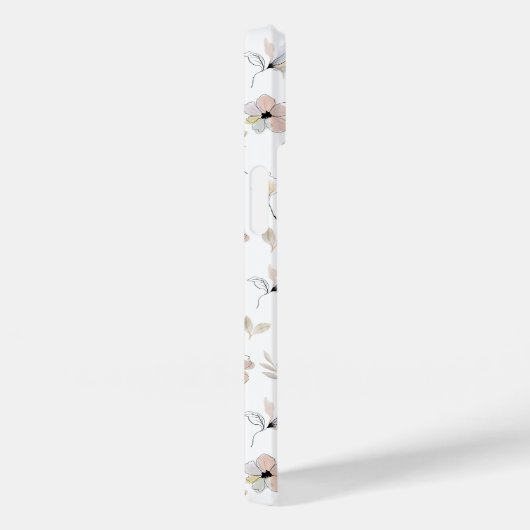 Moderne Boho Floral Design iPhone Case (Achterkant / Rechts)