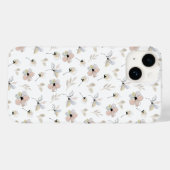 Moderne Boho Floral Design iPhone Case (Achterkant (horizontaal))