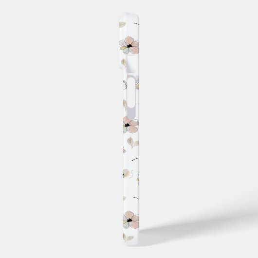 Moderne Boho Floral Design iPhone Case (Achterkant / Links)