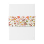 Moderne Boho Floral Fall Wedding Uitnodigingen Wikkel (Achterkant Voorbeeld)