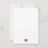 Moderne Boho Floral Flat Dank u kaart (Achterkant)