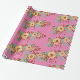 Moderne Boho Floral Home Decor Cadeaupapier