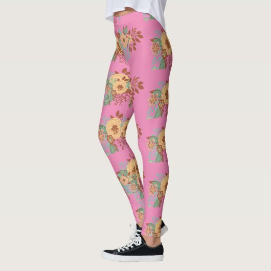 Moderne Boho Floral Home Decor Leggings (Links)