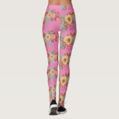 Moderne Boho Floral Home Decor Leggings (Achterkant)