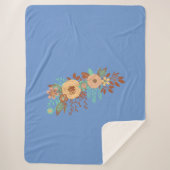 Moderne Boho Floral Home Decor Sherpa Deken (Voorkant)