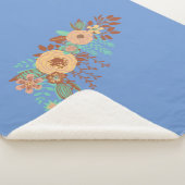 Moderne Boho Floral Home Decor Sherpa Deken (3/4)