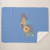 Moderne Boho Floral Home Decor Sherpa Deken (Voorkant (horizontaal))