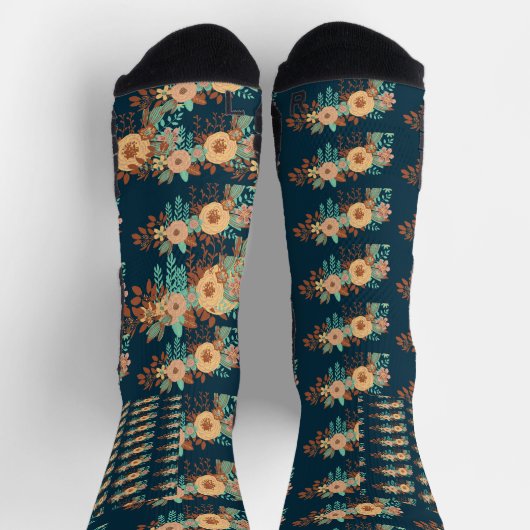 Moderne Boho Floral Home Decor Sokken (Top)