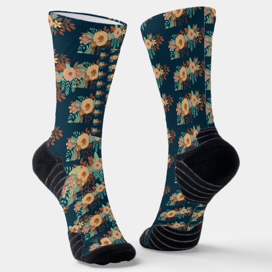 Moderne Boho Floral Home Decor Sokken (Gebogen)