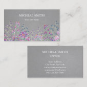 Moderne Boho Floral Kraft Visitekaartje (Voorkant / Achterkant)