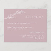 Moderne Boho Floral Outline in Blush Pink Informatiekaartje (Voorkant)