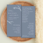 Moderne Boho Floral Outline in Dusty Steel Blue