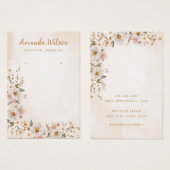 Moderne boho floral waterverf oorbel display kaart (Voorkant /achterkant)