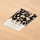 Moderne Boho Floral Wedding Save the Date Acryl Uitnodigingen (Laagn)