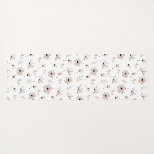 Moderne Boho Floral  yogamat (Achterkant (horizontaal))