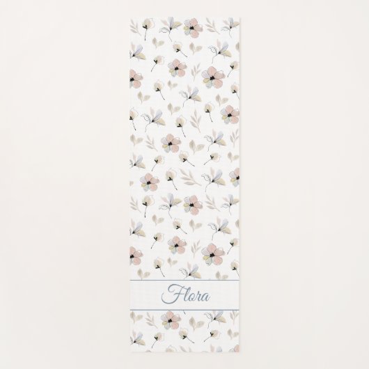 Moderne Boho Floral yogamat (Voorkant)