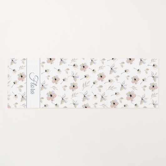 Moderne Boho Floral yogamat (Voorkant (horizontaal))