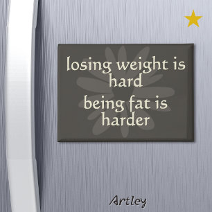Moderne Boho Flower Weight Loss Motivatie koelkast Magneet