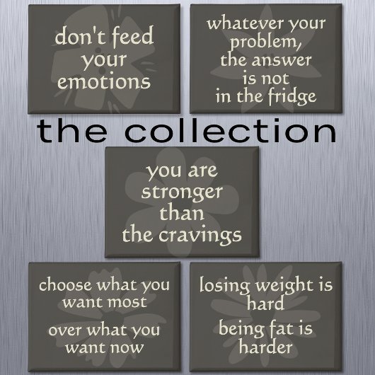 Moderne Boho Flower Weight Loss Motivatie koelkast Magneet