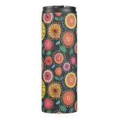 Moderne boho folk bloemig thermosbeker (Achterkant)