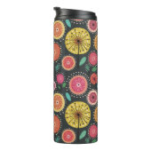 Moderne boho folk bloemig thermosbeker (Geroteerd rechts)