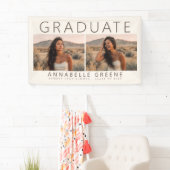 Moderne Boho Foto Afstudeerbanner Afgestudeerde Spandoek (Insitu)