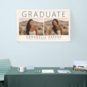 Moderne Boho Foto Afstudeerbanner Afgestudeerde Spandoek (Beurs)