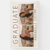 Moderne Boho Foto Afstudeerbanner Afgestudeerde Spandoek (Verticaal)